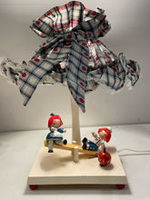 Load image into Gallery viewer, Vintage Musical Raggedy Ann &amp; Andy Lamp with Moving Teeter Totter
