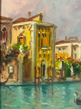 Load image into Gallery viewer, Original Oil Painting of Venetian Canal Scene, signed
