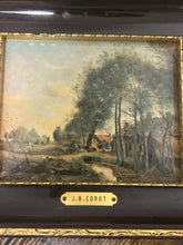 Load image into Gallery viewer, Petite Painted Porcelain of Serene Countryside by Jean Baptiste Corot
