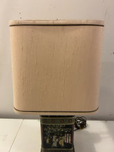 Load image into Gallery viewer, Vintage Tin Asian Motif Lamp
