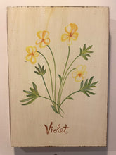 Load image into Gallery viewer, Wood Botanical Violet Wall Hanging

