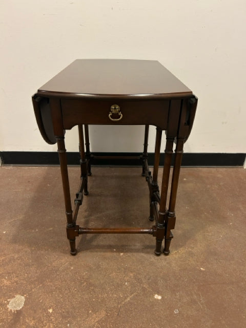 One Drawer Mahogany Gate Leg End Table from Statton Furniture