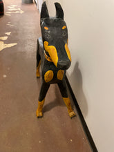 Load image into Gallery viewer, Wood Folk Art Doberman Pinscher
