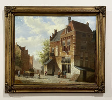 Load image into Gallery viewer, Framed Canvas Reproduction of Westermarkt  in Amsterdam by Cornelis Springer
