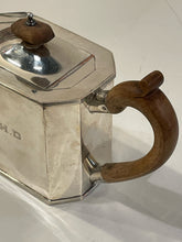 Load image into Gallery viewer, Vintage Silver Teapot with Wood Handle
