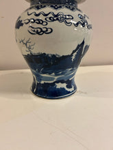 Load image into Gallery viewer, Blue &amp; White Porcelain Ginger Jar with Traditional Chinese Landscape Scene
