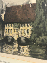 Load image into Gallery viewer, Framed Print of Residence over a Canal, signed
