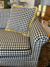 Load image into Gallery viewer, Custom Black &amp; White Gingham Love Seat
