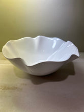 Load image into Gallery viewer, White Ruffle Bowl from Crate &amp; Barrel
