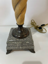 Load image into Gallery viewer, Pair of Metal Twisted Wood Lamps from Maitland -Smith

