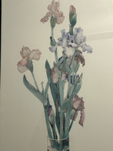 Load image into Gallery viewer, Framed "Symphony Iris" Poster by Gary Bukovnik for the San Francisco Symphony
