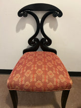 Load image into Gallery viewer, Black Lacquered, Lyre Shaped Splat Back Chair
