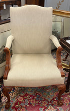 Load image into Gallery viewer, Neutral Colored Arm Chair with Claw Feet Thomasville Furniture
