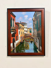 Load image into Gallery viewer, Vintage Original Oil of Venetian Canal Scene, signed
