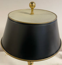 Load image into Gallery viewer, Brass Candlestick Table Lamp with Black Tole Shade
