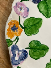 Load image into Gallery viewer, Handmade Textured Tray With Flowers
