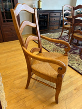 Load image into Gallery viewer, Dining Room Table with Two 18&quot; Leaves, 4 Rush Seat Side Chairs &amp; 2 Arm Chairs from Walter Wabash
