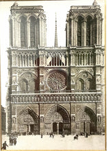 Load image into Gallery viewer, Framed Vintage Postcard (Notre Dame) with Linen Mat from Arhaus
