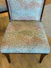 Load image into Gallery viewer, Four Mahogany Sleigh Back  Side Chairs with  Brocade Upholstery
