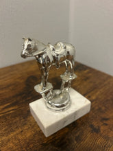 Load image into Gallery viewer, Mini Silver Horse on Marble Base
