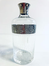 Load image into Gallery viewer, Vintage MCM Silver Rimmed Tyrol Decanter from Culver, Ltd.,  signed
