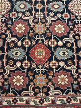 Load image into Gallery viewer, Handmade Red, Navy &amp; Cream Wool Area Rug from Bloomingdales
