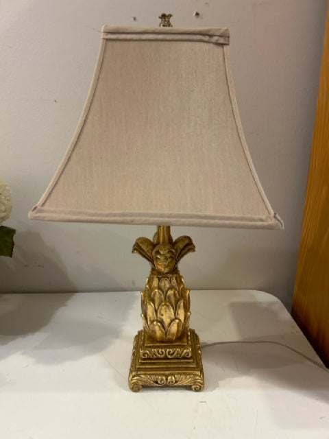 Small Gold Pineapple Lamp