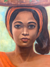 Load image into Gallery viewer, Original Acrylic Painting of Woman Carrying Flowers by Sonya, signed
