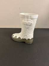 Load image into Gallery viewer, White &amp; Grey Rain Boot Planter/Vase
