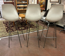 Load image into Gallery viewer, Set of Three Eames Molded Plastic Bar Stools from Herman Miller
