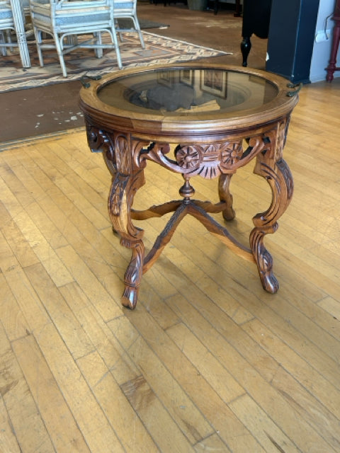 French Carved Wood Tray Top Table