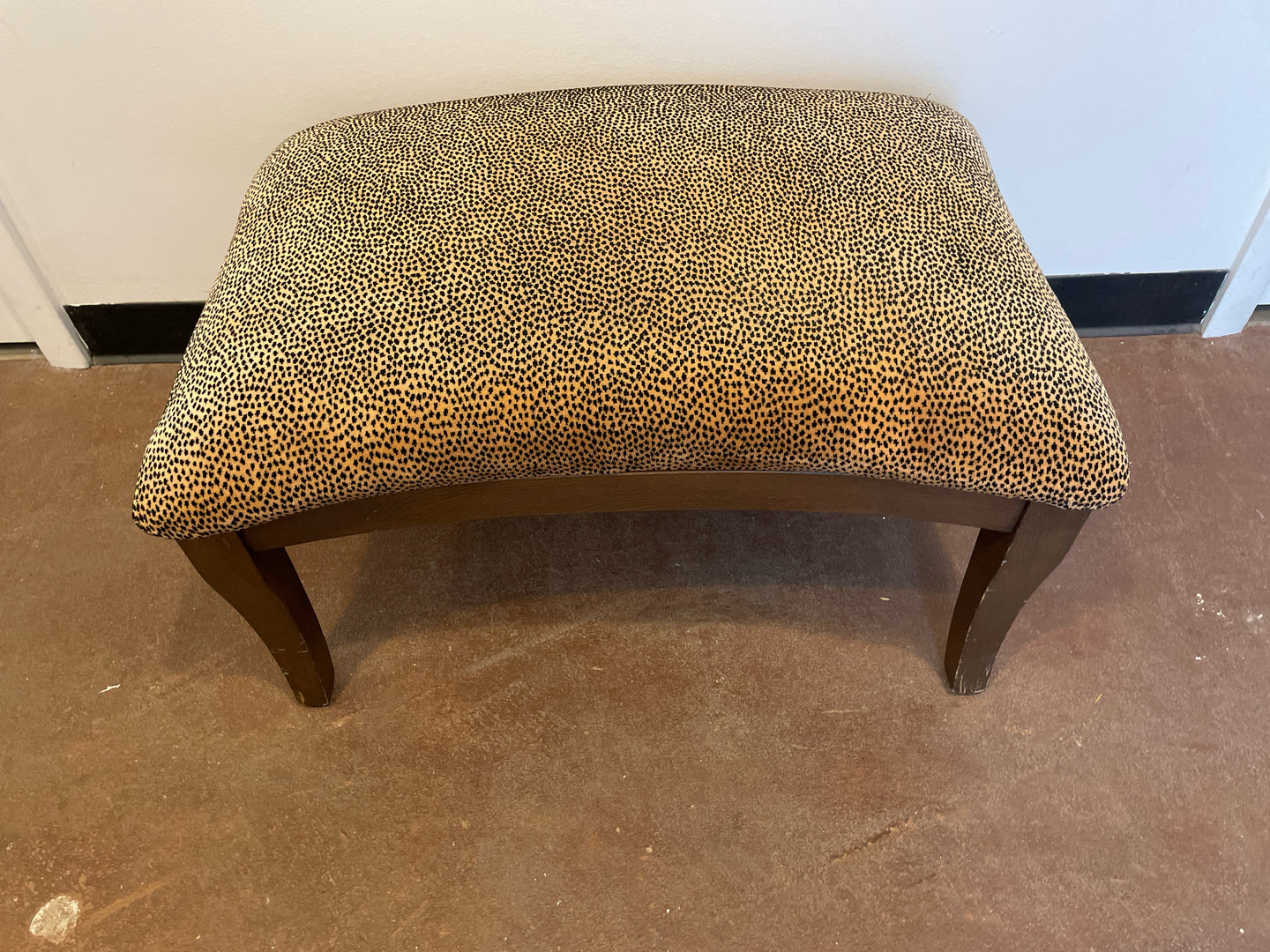 Leopard Patterned Ottoman/Footstool