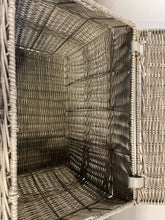 Load image into Gallery viewer, Gray Faux Wicker Storage Basket from Pier One
