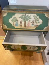 Load image into Gallery viewer, Vintage Painted 3 Drawer Chest with Drop Down Desk
