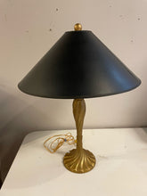 Load image into Gallery viewer, Brushed Gold Table Lamp with Black Shade
