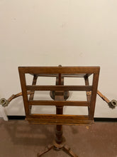 Load image into Gallery viewer, Antique  Adjustable Wood Music Stand With Double Candleholder
