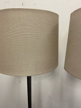 Load image into Gallery viewer, Pair of Buffet Lamps with Tan Shades
