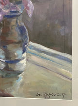 Load image into Gallery viewer, Original Still Life Purple &amp; Yellow Flowers in Vase  by Czeslaw Jan Pyrgies, signed
