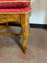 Load image into Gallery viewer, Vintage Oak Dining Table (1880&#39;s), with Four Ladderback Upholstered Chairs &amp; 3 Leaves
