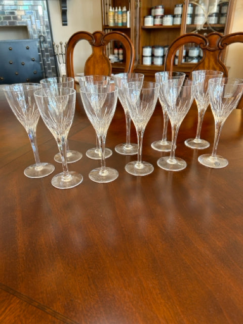 Eleven Crystal White Wine Glasses from Stuart Crystal