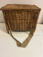 Load image into Gallery viewer, Large Vintage Fishing Creel with Canvas Strap
