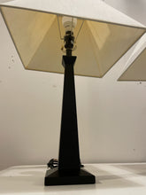 Load image into Gallery viewer, Pair of Black Table Lamps with White Shades
