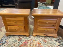 Load image into Gallery viewer, Pair of Pine 2 Drawer Nightstands from Broyhill
