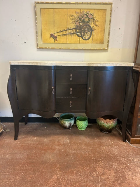 Marble Top Two  Door, Three Drawer Sideboard from Plunkett Furniture