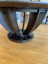 Load image into Gallery viewer, Art Deco Round Wood Dining Table from McGuire Furniture (Baker)
