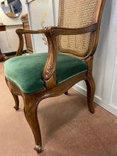 Load image into Gallery viewer, Vintage Two Tone Dining Table &amp; 6 Cane Back Chairs, Two 20&quot; Leaves &amp; Pads from White Furniture Co.
