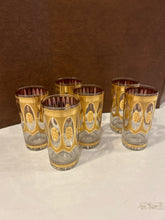 Load image into Gallery viewer, Six Vintage MCM  &quot;Regency&quot; 22K Highball Glasses from Culver Glassware
