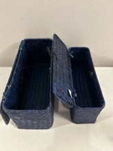 Load image into Gallery viewer, Pair of Blue Raffia Style Baskets
