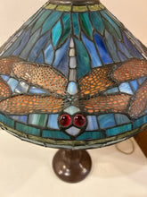 Load image into Gallery viewer, Metal Tiffany Style Dragonfly Table Lamp
