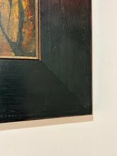 Load image into Gallery viewer, Original Oil of Stylized Figures in Dark Wood Frame
